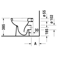 Приставной унитаз Duravit D-Code 21080900002