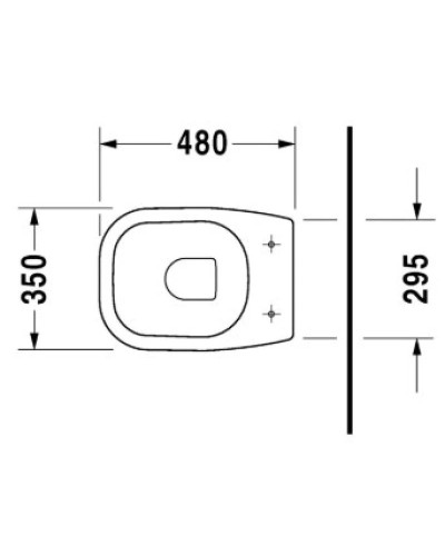 Приставной унитаз Duravit D-Code 21080900002