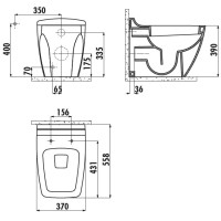 Унитаз приставной Creavit Bull BL35000100