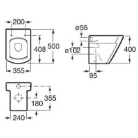 Приставной унитаз Roca Hall 347627000