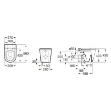 Приставной унитаз Roca Inspira 347527000