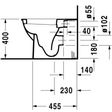 Приставной унитаз Duravit Darling New 2139090000