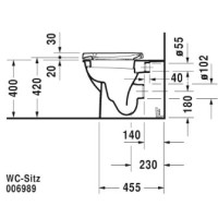 Приставной унитаз Duravit Darling New 2139090000