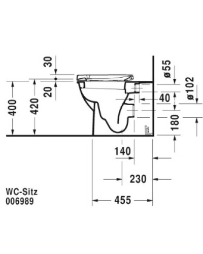 Приставной унитаз Duravit Darling New 2139090000