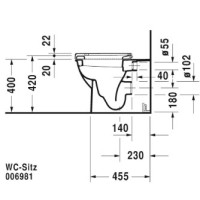 Приставной унитаз Duravit Darling New 2139090000