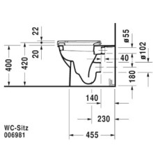 Приставной унитаз Duravit Darling New 2139090000