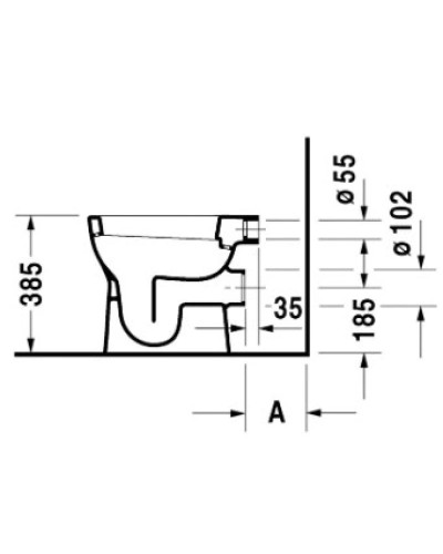 Приставной унитаз Duravit D-Code 21090900002
