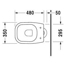 Приставной унитаз Duravit D-Code 21100100002
