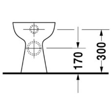 Приставной унитаз Duravit Duraplus Bambi 0106090000