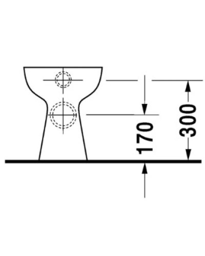 Приставной унитаз Duravit Duraplus Bambi 0106090000