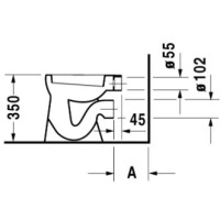Приставной унитаз Duravit Duraplus Bambi 0106090000