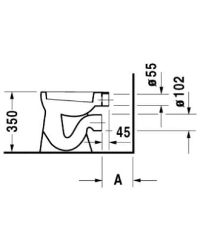 Приставной унитаз Duravit Duraplus Bambi 0106090000