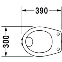 Приставной унитаз Duravit Duraplus Bambi 0106090000