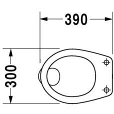 Приставной унитаз Duravit Duraplus Bambi 0106090000