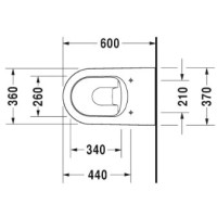 Приставной унитаз Duravit ME by Starck 2169090000
