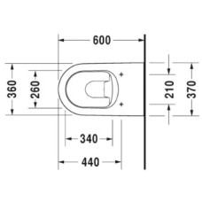 Приставной унитаз Duravit ME by Starck 2169090000