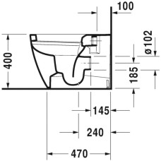 Приставной унитаз Duravit ME by Starck 2169090000