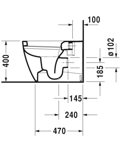Приставной унитаз Duravit ME by Starck 2169090000