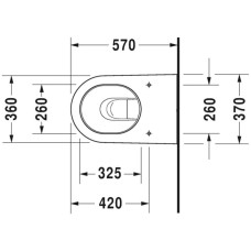 Приставной унитаз Duravit Starck 2 2128090000