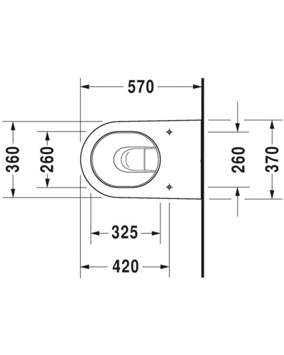 Приставной унитаз Duravit Starck 2 2128090000