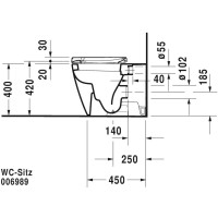 Приставной унитаз Duravit Starck 2 2128090000