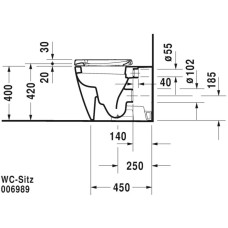 Приставной унитаз Duravit Starck 2 2128090000