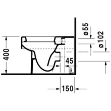 Приставной унитаз Duravit Vero 2117090000