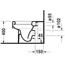 Приставной унитаз Duravit Vero 2117090000
