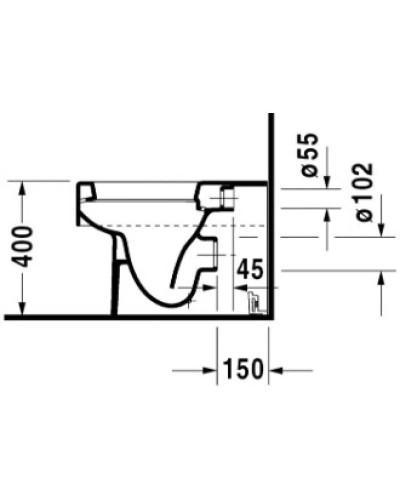 Приставной унитаз Duravit Vero 2117090000