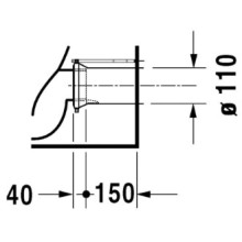 Приставной унитаз Duravit Vero 2117090000