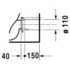 Приставной унитаз Duravit Vero 2117090000
