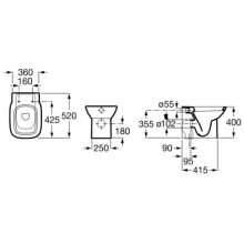 Приставной унитаз Roca Debba 347996000