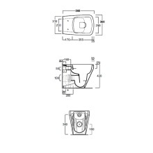 Унитаз Simas Baden Baden BB01bi приставной без сиденья