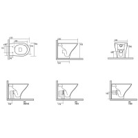 Унитаз Kerasan Aquatech 371801 приставной без сиденья