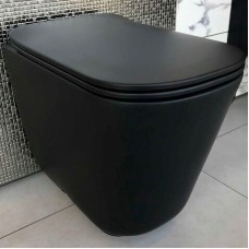 Унитаз Kerasan Tribeca 511831 приставной Черный матовый без сиденья