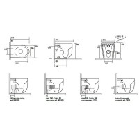 Унитаз Kerasan Nolita 531888 приставной Bruno matt без сиденья