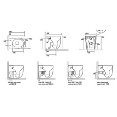 Унитаз Kerasan Nolita 531859 приставной Grigio matt без сиденья