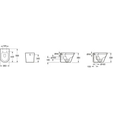 Приставной унитаз с сиденьем микролифт Grossman Modern GR-PR3011