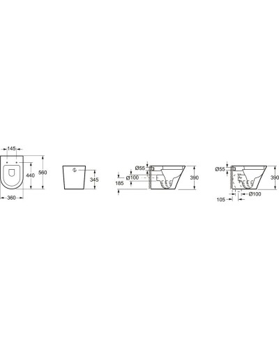 Приставной унитаз с сиденьем микролифт Grossman Modern GR-PR3011
