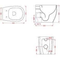 Унитаз Artceram Atelier ATV002 05 00 приставной Белый матовый без сиденья