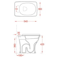 Приставной унитаз Artceram Civitas CIV002 01 00 bi