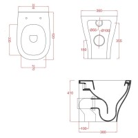 Приставной унитаз Artceram Ten TEV002 01 00 bi