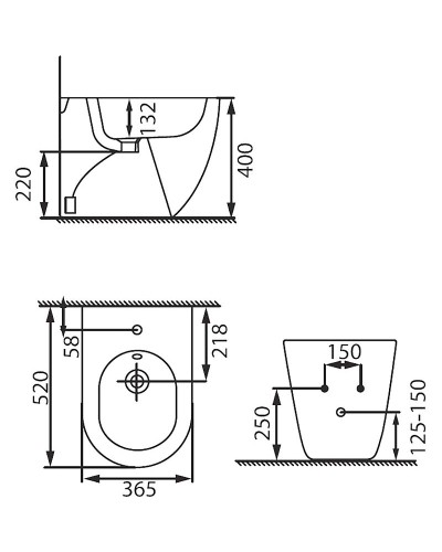 Унитаз Allen Brau Reality 4.32004.31 приставной Черный матовый без сиденья