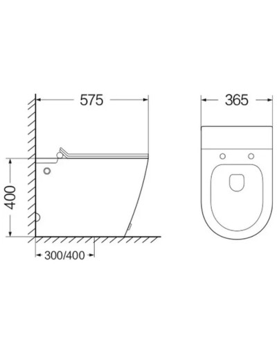 Унитаз SantiLine SL-5030 приставной с сиденьем Микролифт