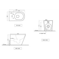 Приставной безободковый унитаз с сиденьем микролифт Jaquar Aria ARS-WHT-39955