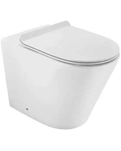 Приставной безободковый унитаз с сиденьем микролифт Jaquar Opal OPS-WHT-15955NUF