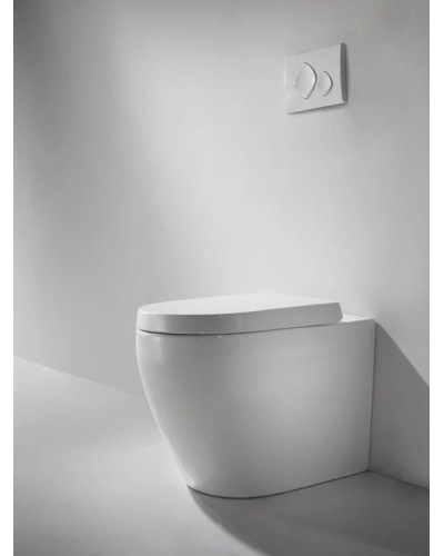 Приставной унитаз с сиденьем микролифт Bravat Gina C01011W-ENG