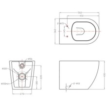 Приставной унитаз с сиденьем микролифт Bravat Gina C01011W-ENG