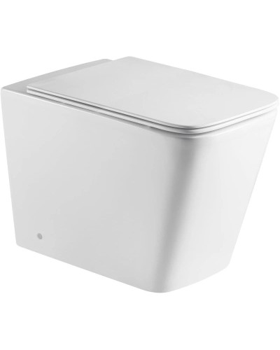 Приставной безободковый унитаз с сиденьем микролифт WeltWasser Gelbach 002MT-WT