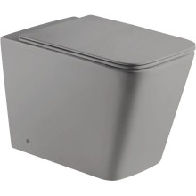 Приставной безободковый унитаз с сиденьем микролифт WeltWasser Gelbach 002MT-GR